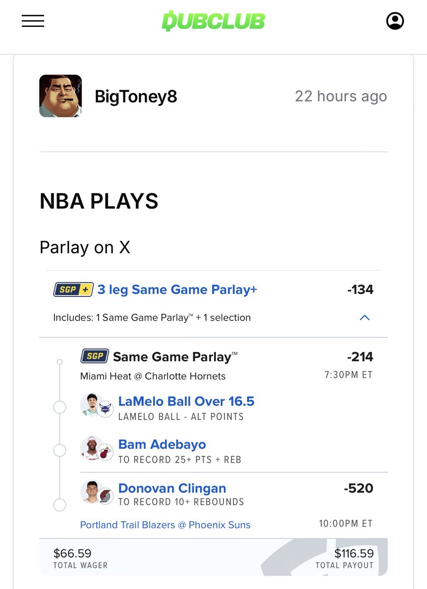 BigToney8's tweet image. BOOM! Shout out to @FanDuel for doing the right thing with Bam last night. Will take the free bets @DubClub_win!!

$66-----&amp;gt;$96 of free bets 😀

#NBAPicks #Gambling𝕏