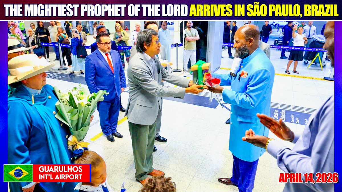 HumphreyAdenya's tweet photo. #Brazil2026Chapter of the JESUS Revival has just kicked off.
THE MEGA PROPHET OF THE LORD has already arrived in Sao Paulo. https://t.co/kwdE3DFVNO