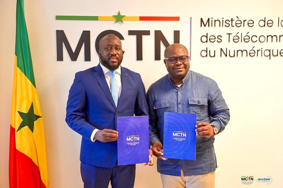 LeNewDeal's tweet image. Signature d’un protocole d’accord entre le MCTN et le Programme des Nations Unies pour le développement (PNUD).

Objectif : renforcer la gouvernance numérique, promouvoir l’inclusion digitale et accélérer l’innovation &amp;amp; l’IA au Sénégal.

#MCTN #PNUD #Senegal #NumeriqueSN