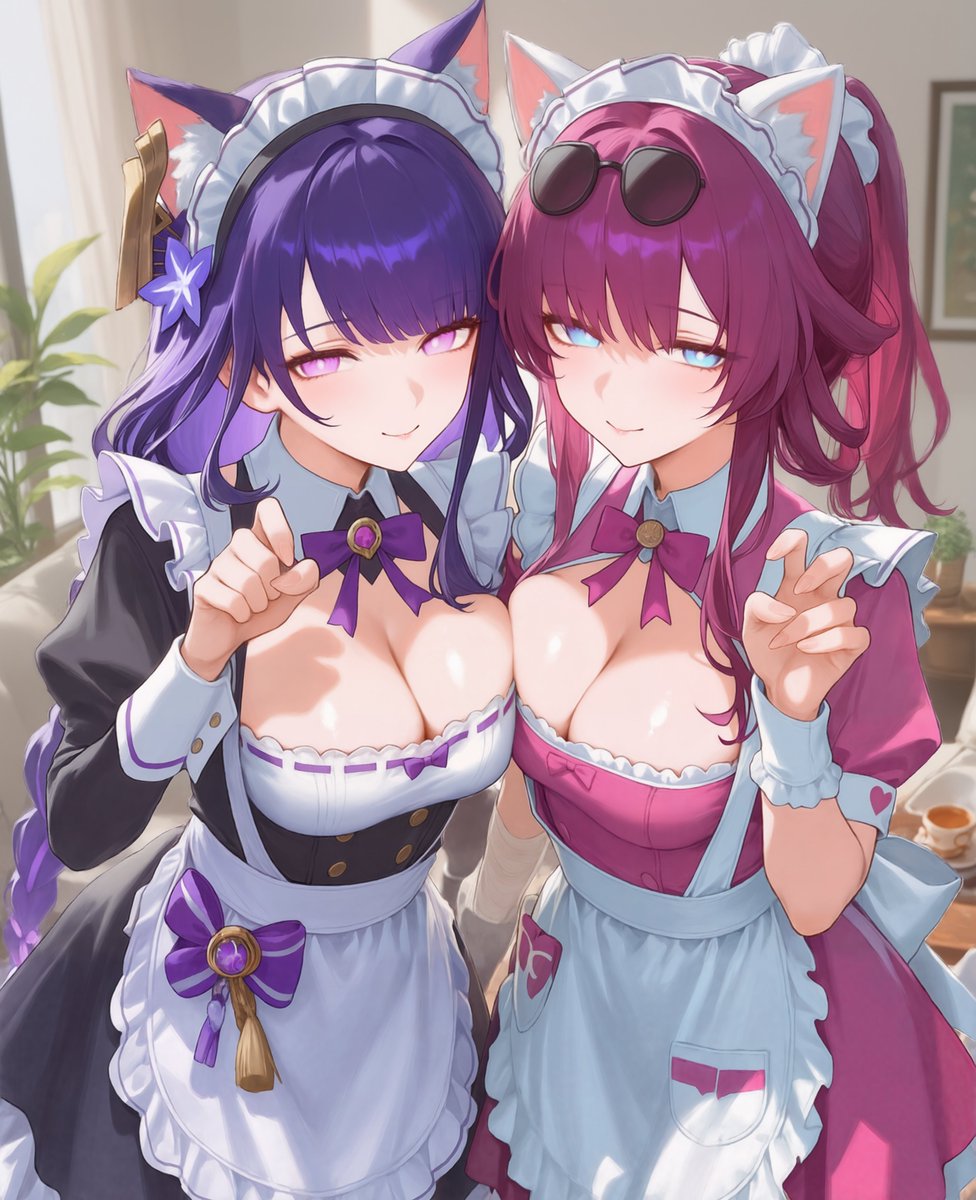 ZeroSum_AI's tweet photo. #RaidenShogun x #Kafka 
💜Steal your heart?💜 
#GenshinImpact #HonkaiStarRail https://t.co/2TUicL6vL9