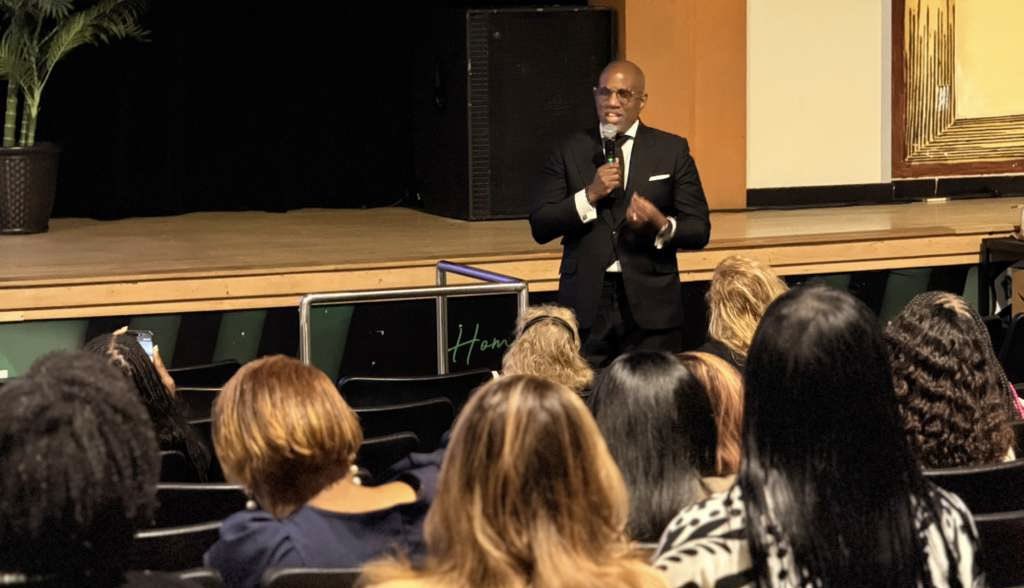 docstevegallon's tweet photo. Dr. Steve Gallon III held provided a powerful and purposeful discussion and presentation at the District 1 Town Hall Meeting around educational policy, funding, legislation, and the future of public education in Miami-Dade County Public Schools. @MDCPS @MDCPSNorth https://t.co/ZG9mu8yzWs