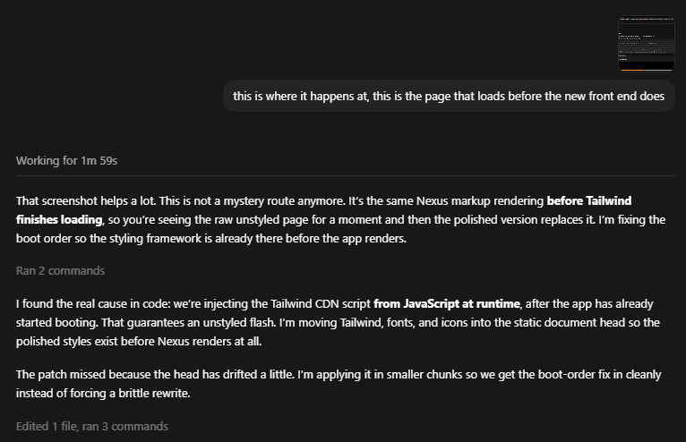 JamesLaneAI's tweet image. Here's an odd problem that took a while to fix while vibe coding with Codex. I'm sure traditional engineers could have fixed it a bit sooner, but we did finally solve it. Was a nice learning opportunity for me too!
#Vibecoding #Tailwind #Webdesign