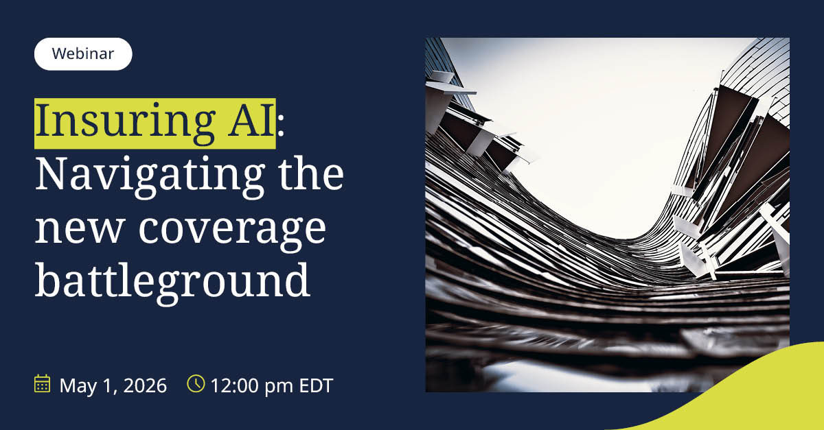 DLA_Piper's tweet image. AI-driven claims are testing insurers’ ability to underwrite, price, and cover risk. Join us to unpack how emerging liability theories and disputes are reshaping insurance coverage in an AI-driven world.

Register now: dlapiper.com/en-us/events/2…

#AI #InsuranceLaw #AILiability