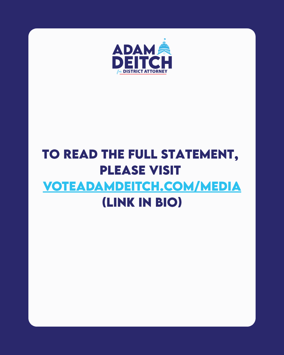 Adam Deitch for District Attorney tweet media