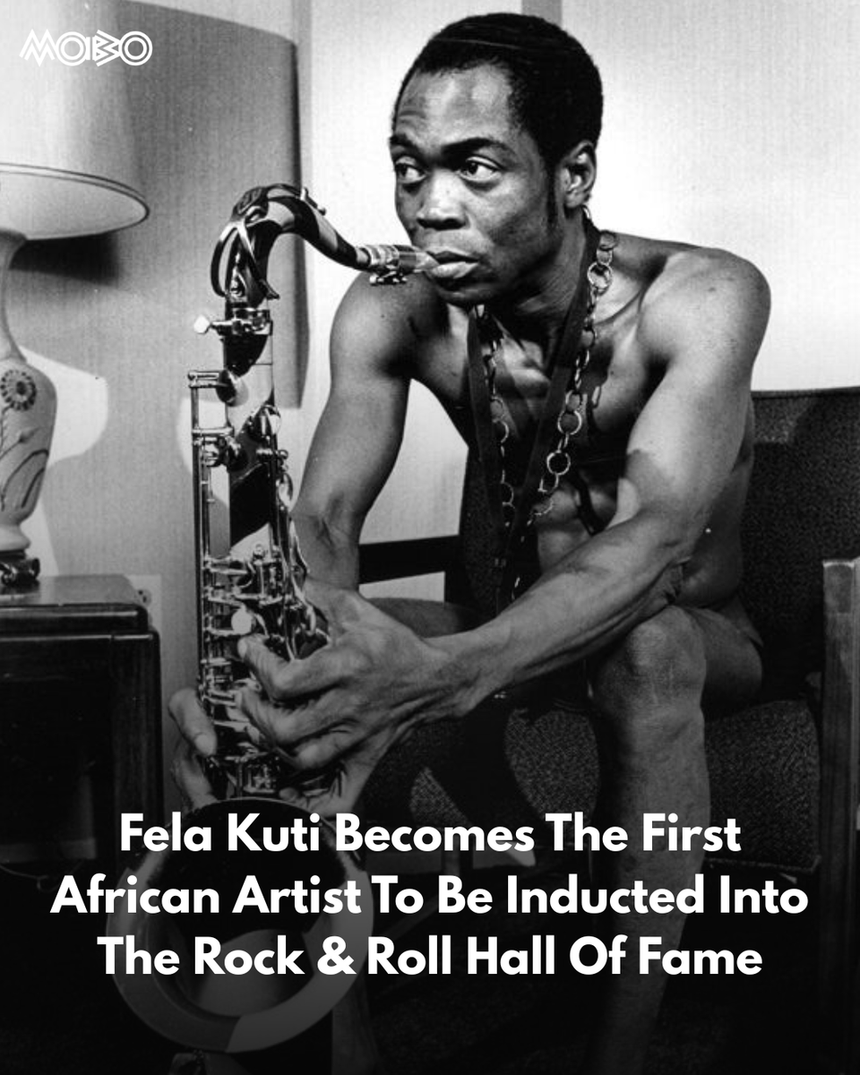MOBOAwards's tweet photo. .@felakuti has officially made history as the first African artist to be inducted into the Rock and Roll Hall of Fame 🤩🔥 https://t.co/G6hL85axka
