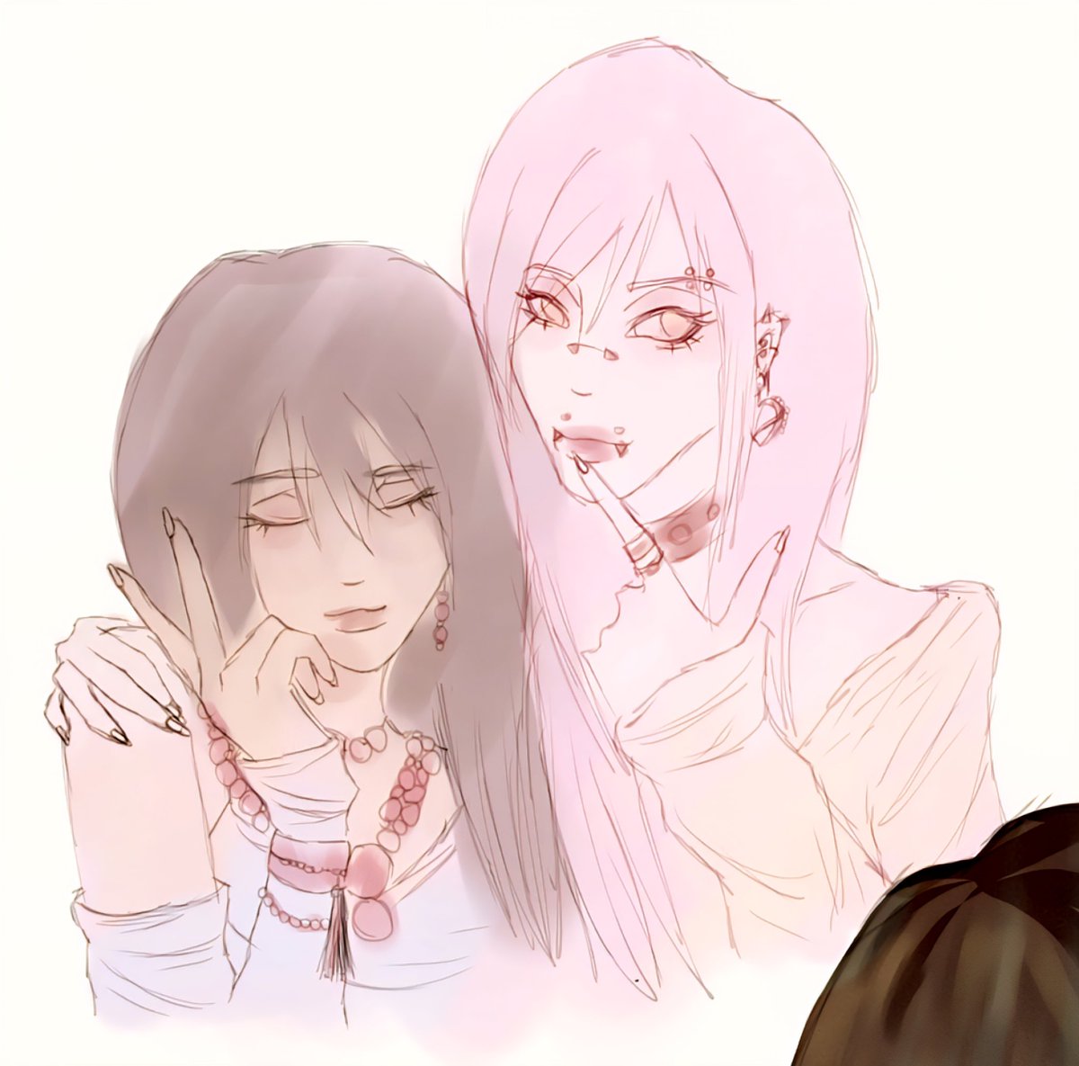 bislcp's tweet photo. I finally finished YBC Yuri x Fujisaki (Jennie) fem version drawing yey!! Hope you enjoy it 💚🩷 https://t.co/O3KVN8njsH