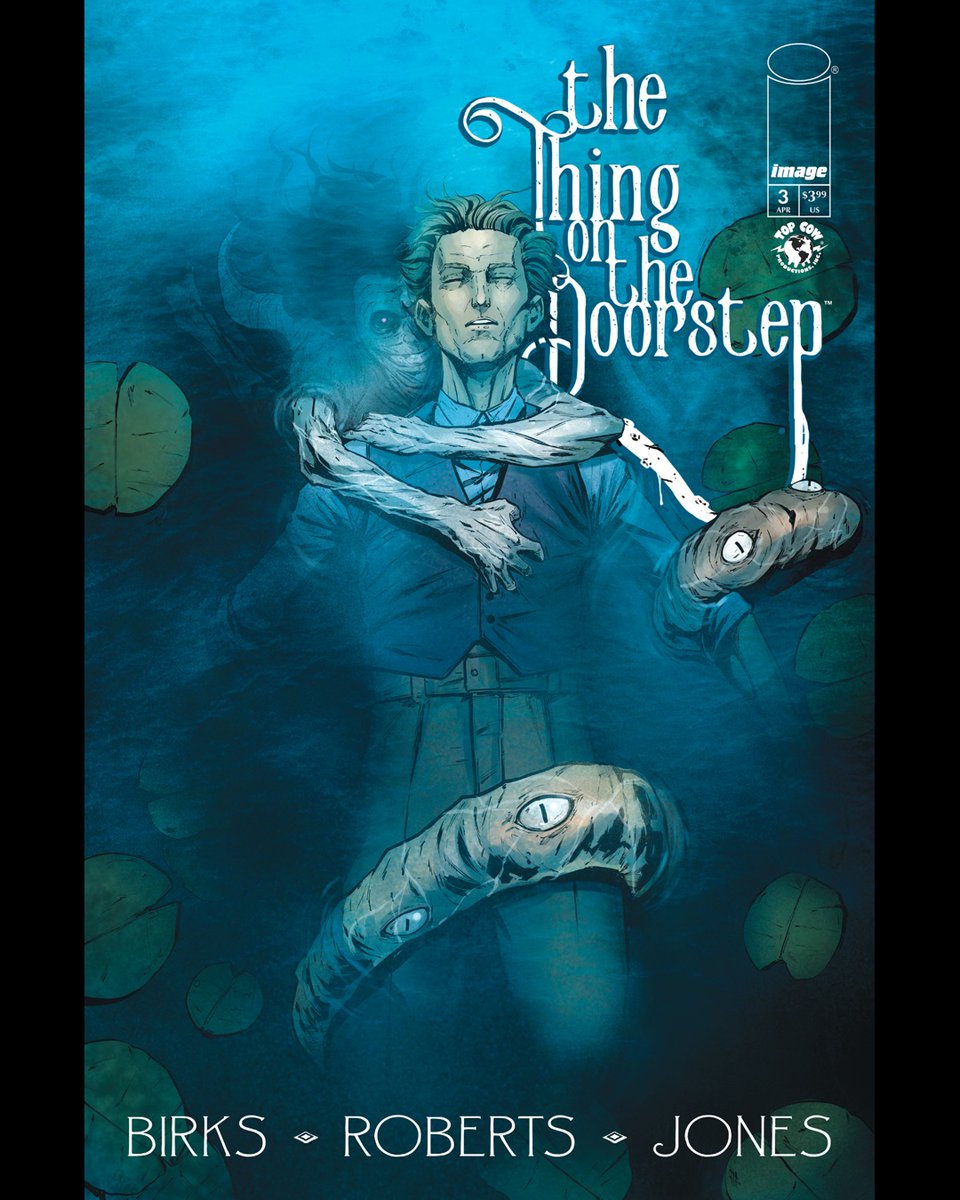 TopCow's tweet image. And we’re not done… 🐄📚

💋 FINE PRINT VOLUME 3 by
🖤 THE THING ON THE DOORSTEP 3 (OF 5)
Deals unravel.
Lovecraftian horror tightens its grip.

Four books. One trip. Go support your shop.
#imagecomics #topcow #comicbooks @stjepansejic @SBirksWriter @williroberts1
