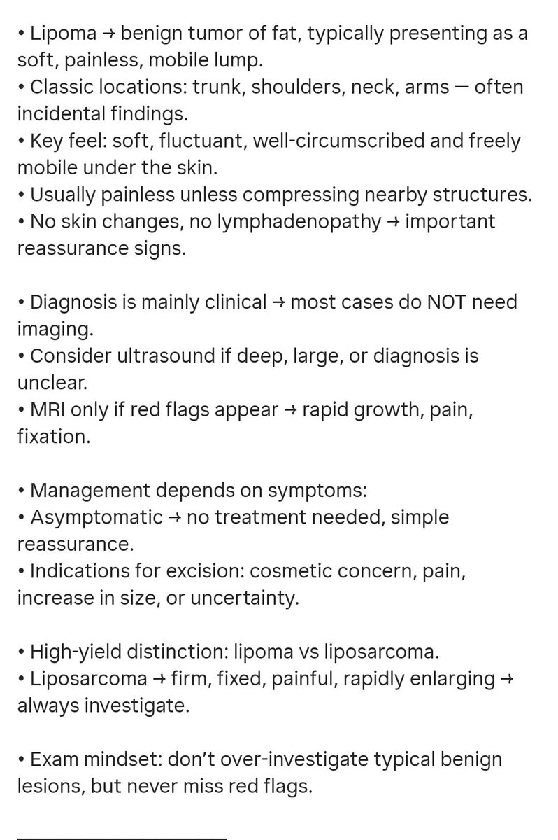 ibn_naji94's tweet image. ✅ Lipoma 
👇👇👇👇
#Fatty #tissue #adipose #fat #lipid #benign #malignant #tumor #swelling #lumpy #lump