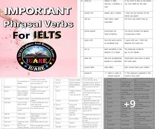 Important Phrasal Verbs For IELTS Download PDF File - https://t.co ...