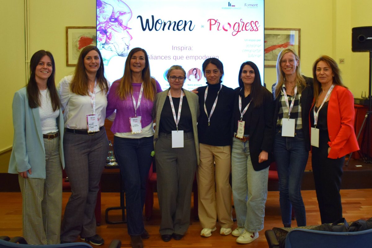 FomentTreball's tweet photo. 🔝 Avui hem donat el tret de sortida a l’itinerari 2026 de Women in Progress amb la jornada 'Inspira - Aliances que empoderen'.

Una trobada per posar en valor el poder de les xarxes, les comunitats i el lideratge compartit per avançar cap a organitzacions més inclusives.

💬 La jornada ha comptat amb la presentació de @patpauele, directora del Projecte Progresa a Catalunya, així com amb el debat participatiu entre @LaiaArcones (Instituto Más Mujeres) i Beatriz de Vicente (@JunoHouseClub). La conversa ha estat moderada per @Annititzat, consultora estratègica de formació i desenvolupament a @fomentformacio.