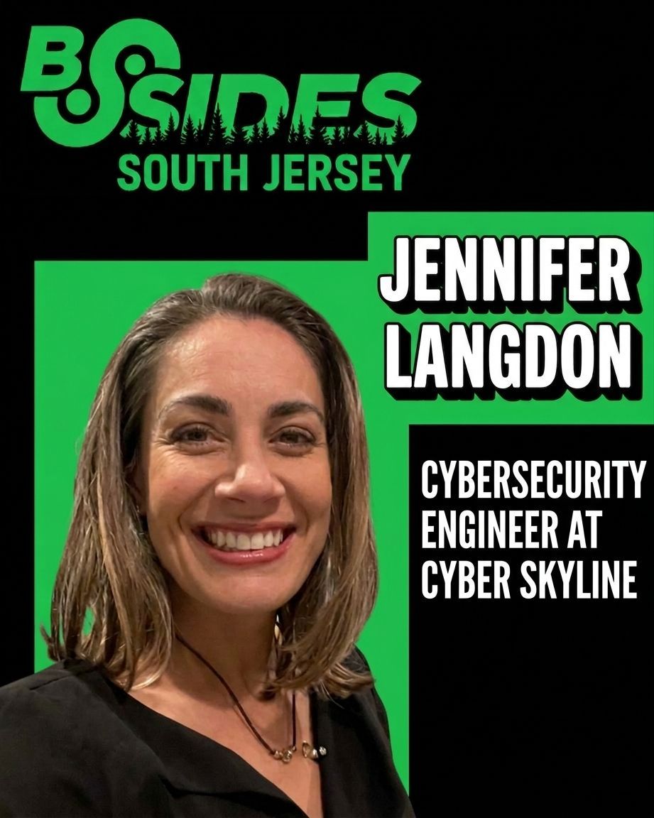 BSidesSJ's tweet photo. Welcome Jennifer Langdon (@CyberSkyline) to the #BSidesSJ stage! From science teacher to Cybersecurity Engineer, Jen is a powerhouse in making cyber education accessible. Hear her April 18th at Rowan University!

https://t.co/5dGI5mS06j

#InfoSec #Cybersecurity #WomenInCyber https://t.co/N4qctd2A8g