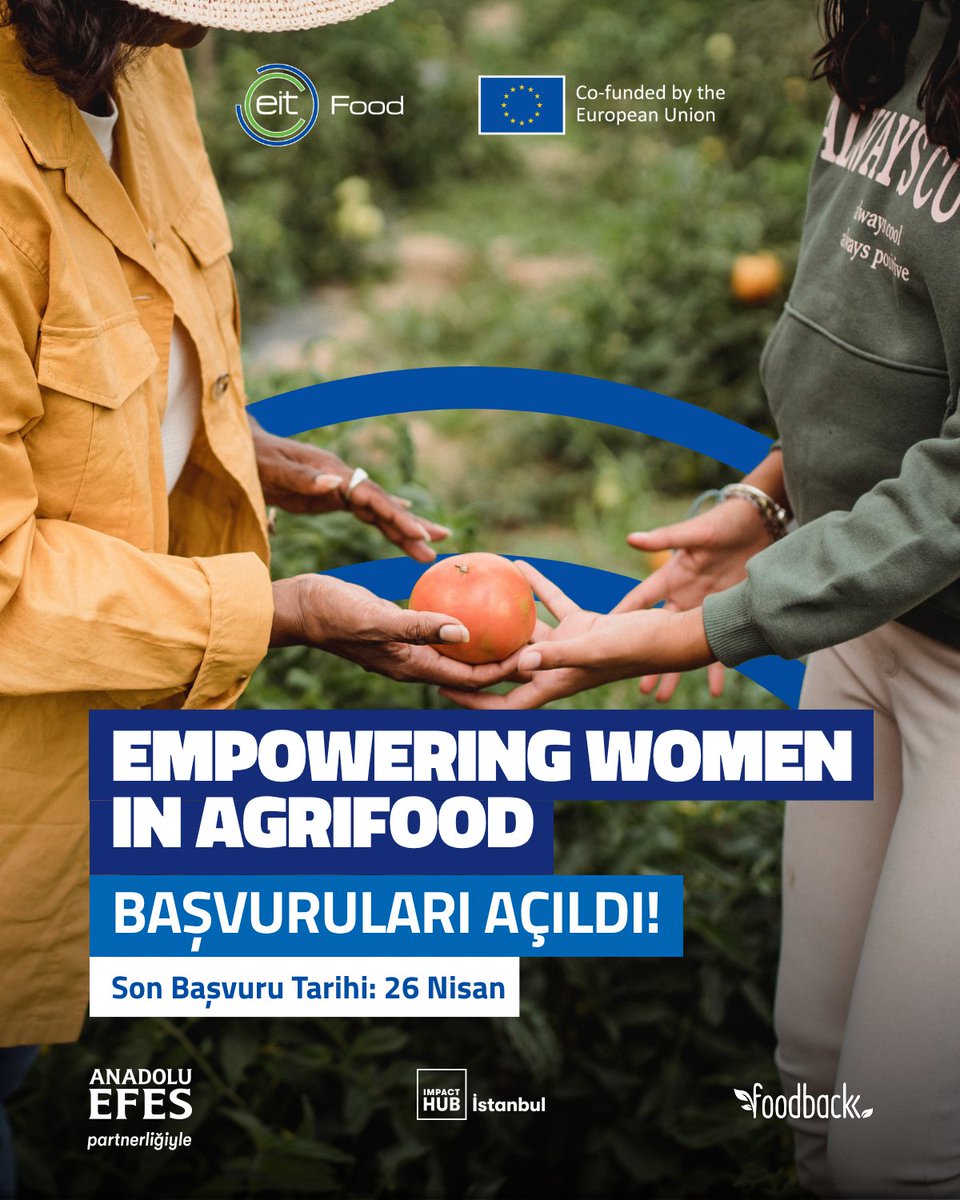 hellotomorrowtr's tweet photo. Empowering Women in Agrifood (EWA) Grow Programı 7. senesinde yeniden Türkiye’de!

EIT Food desteği ve Anadolu Efes partnerliğiyle Foodback tarafından yürütülen EWA Programı, bu sene de diğer program ülkelerinden farklı olarak 10 değil, tam 15 girişimciye destek verecek! https://t.co/NLrmADxrSp