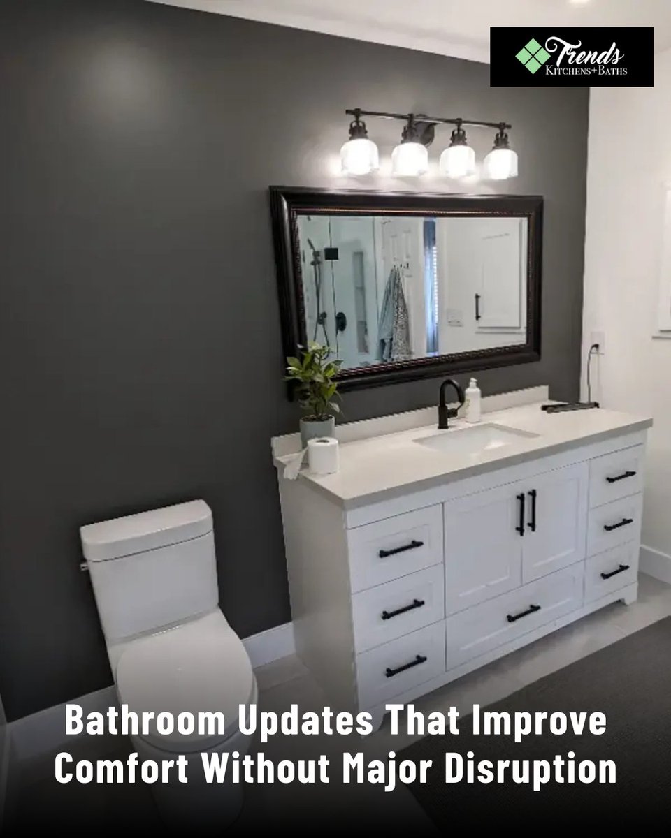 TrendsBaths's tweet photo. Transform your bathroom into a comfortable, modern space. Even small upgrades—like layout tweaks or new fixtures—boost usability and style. Ready for an update? Discover your options today.  
https://t.co/dNMsIP5q6J  
#TrendsKitchensAndBaths #BathroomUpdate #Home https://t.co/eejcodc9Yv