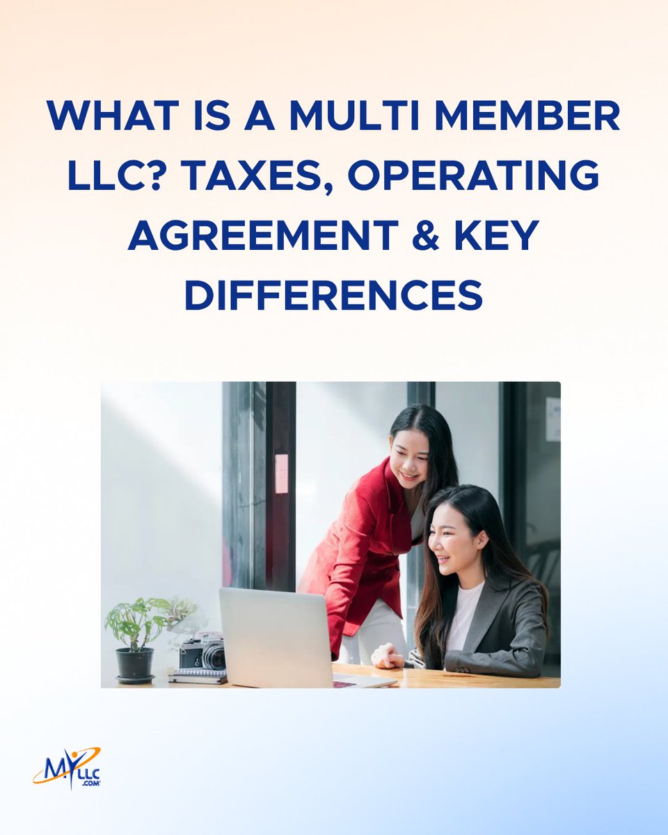 MyLLC's tweet photo. A multi-member LLC allows two or more owners to share profits, responsibilities, and decision-making—while still maintaining limited liability protection. It’s a flexible structure often used by partnerships and co-founded businesses looking to balance collaboration with protection. 

Read the full article — https://t.co/YrAVBhpUcQ 

#MultiMemberLLC #LLC #BusinessStructure #Entrepreneurship #SmallBusiness #StartupTips #BusinessOwners #MyLLC