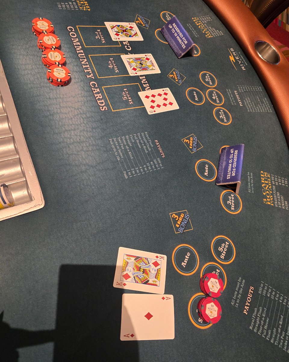 RiversCasinoCHI's tweet image. A Royal Result for a Royal Flush!👑

Congratulations to the $20,000 winner on Mississippi Stud!🎉

#BigWin #TableGames #Jackpot #MississippiStud