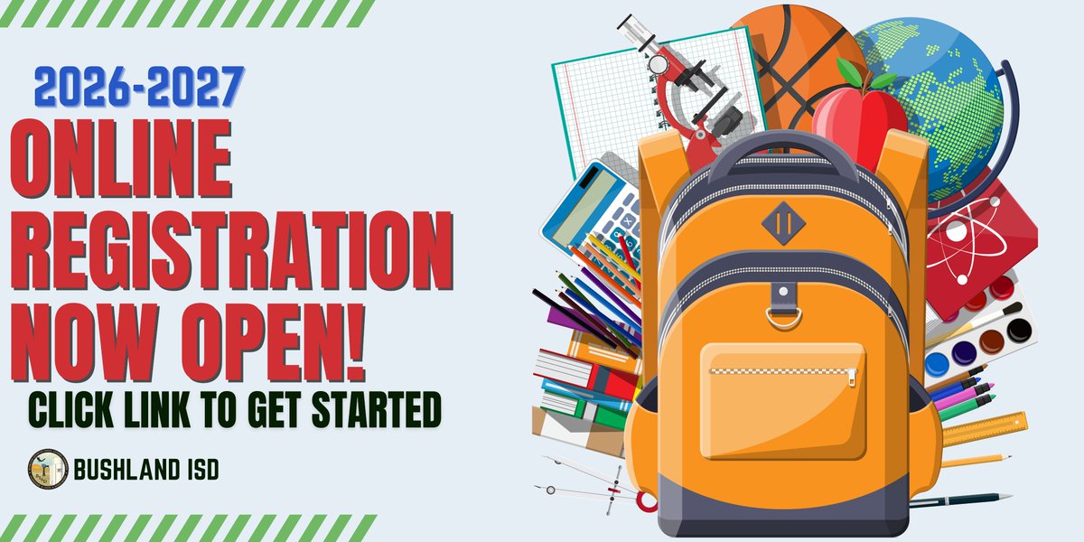 BushlandISD's tweet photo. Are you ready to join the Bushland ISD family and become a Blackhawk or a Falcon? 🖤💛
Come see what makes our district so special and register your student TODAY! 📝🎓
https://t.co/XcA9G2OdT7 https://t.co/BMkFbo8Vgk