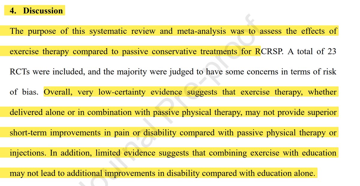 PhysioMeScience's tweet photo. Effectiveness of exercise therapy versus passive conservative treatments for rotator cuff-related shoulder pain: a systematic review and meta-analysis of randomized controlled trials

https://t.co/I60xMAvxB1 https://t.co/GN5zkYeZkB