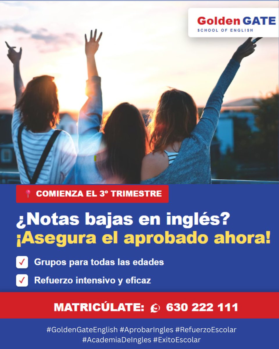 GoldenGateOVD's tweet photo. #GoldenGateEnglish #AprobarIngles #RefuerzoEscolar #AcademiaDeIngles #ExitoEscolar#TercerTrimestre #RectaFinal#ApoyoEscolar https://t.co/O6k0orAhT3