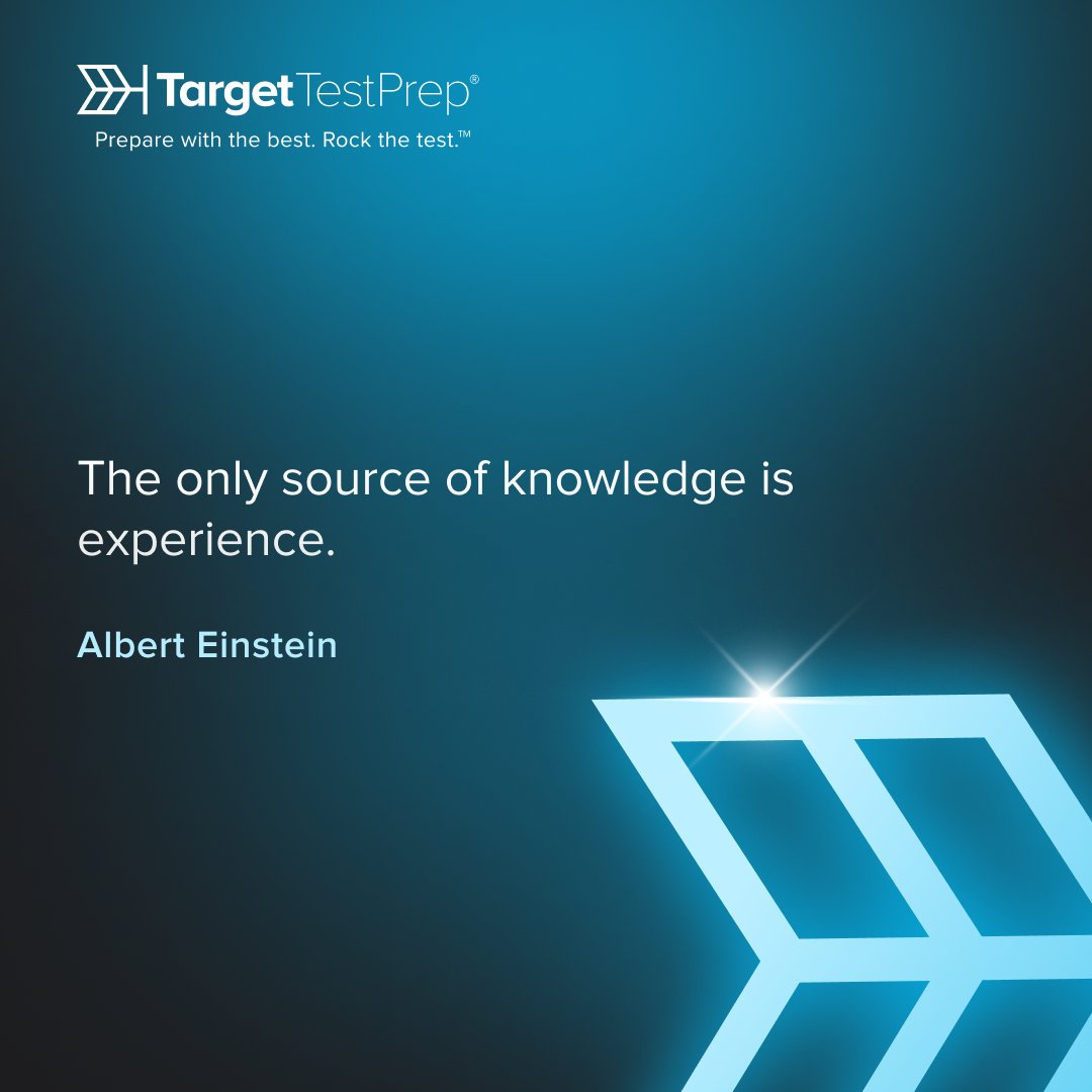 TargetTestPrep's tweet image. Experience shapes understanding. Growth comes from doing, learning, and building insight over time. Here’s a reminder that every step you take adds to what you know. The more you engage, the more you grow. Keep exploring and learning every day. #QOTD #GMAT #Motivation