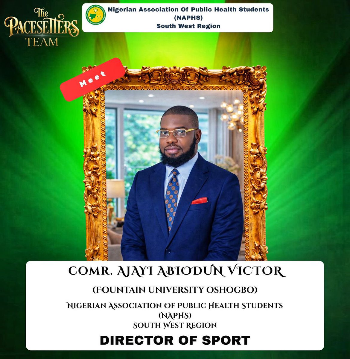 pappytara01's tweet image. 🌟 MEET THE PACESSETTERS 🌟

The Nigerian Association of Public Health Students (NAPHS), South West Region proudly presents the 2026/2027 Academic Session Executives. NAPHS #SouthWestRegion #Pacesetters #PublicHealthLeadership #Students