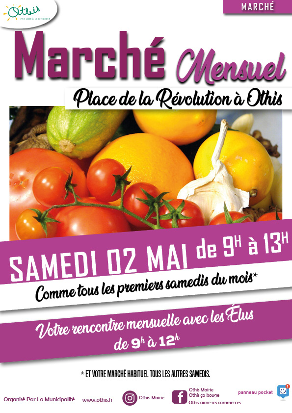 magjournal77's tweet image. Othis ► Le marché mensuel du mois de mai

⤵️ 
othis.fr/cgi-local/deta…

#marché🧺 #légumes🥬🥦🫛🍅 #fruits🍐🍓🍎🥑 #RencontreAvecLesElus🧑‍🦱🙋 @Othismairie