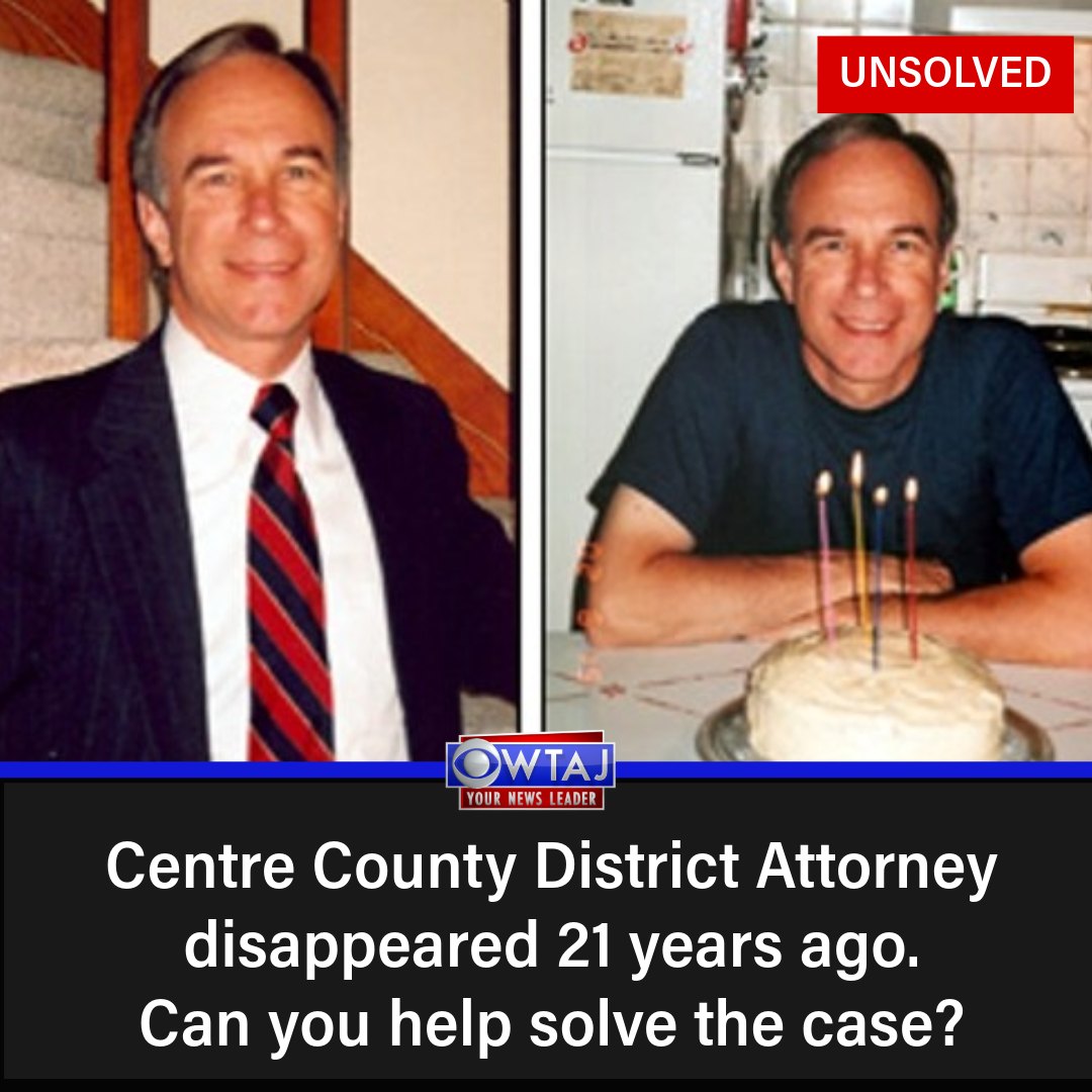 WTAJnews's tweet image. April 15, 2026, marks 21 years to the day since Ray Gricar vanished. Anyone with information is eligible for a reward.
#unsolved #mystery #Pennsylvania #centrecountypa #wtaj