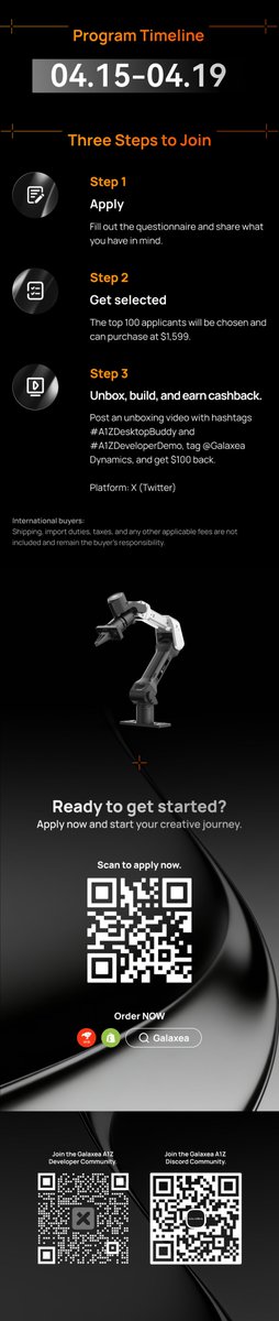 GalaxeaDynamics's tweet photo. Launch A1Z | Calling All Builders! 🦾 
The next-gen Galaxea A1Z is officially here—our 3rd generation robotic arm, fully upgraded and ready for your desk. https://t.co/GUCAhG6yNK