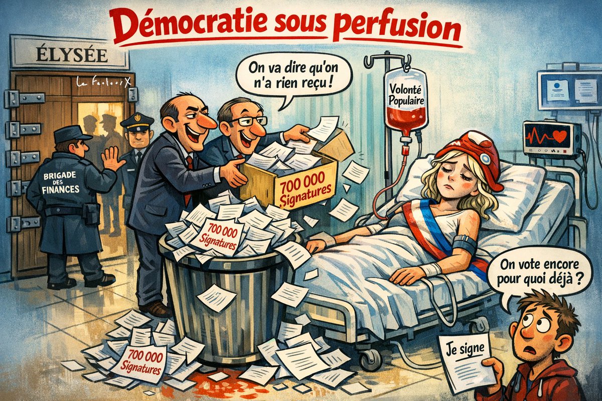 Mais que se passe-t-il dans la République Française ???
Les députés de la commission des lois jettent à la poubelle la pétition contre la loi Yadan qui avait déjà récoltée 700000 signatures ...
L’Élysée, des son côté, a refusé l’entrée aux enquêteurs du Parquet national