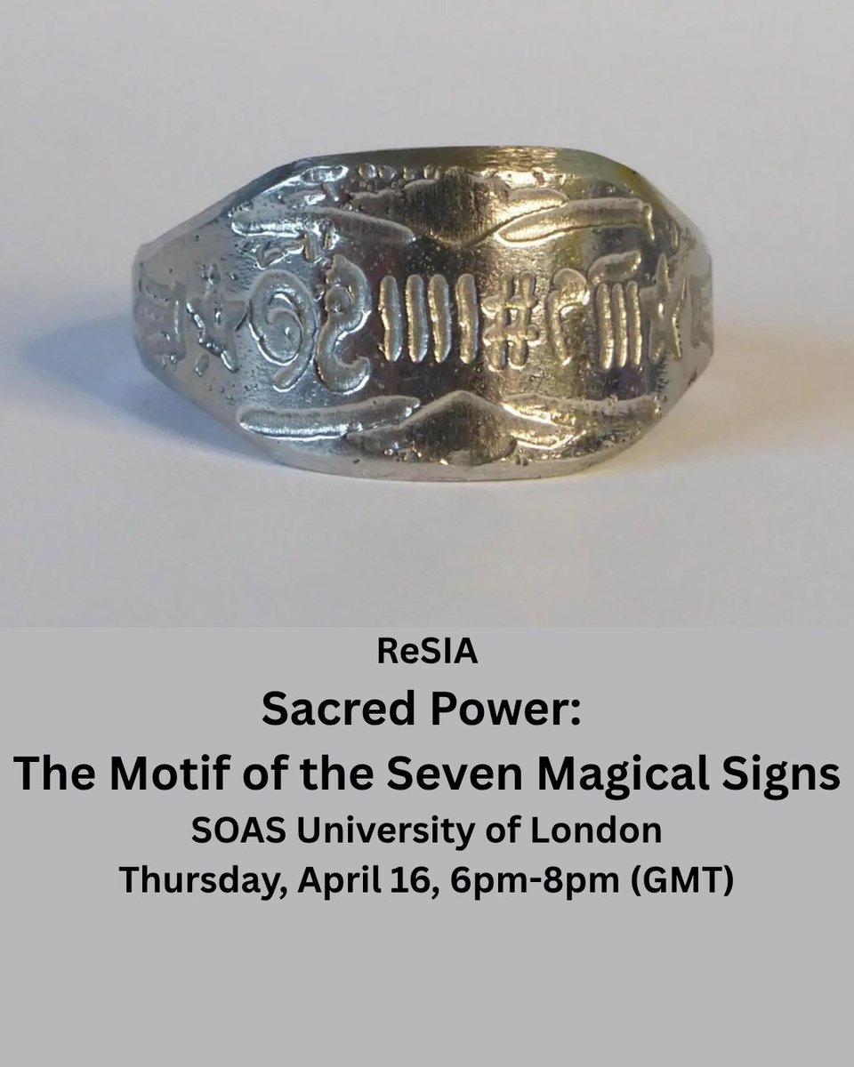 ENSIE_Network's tweet photo. ***Hybrid Seminars***
On very short notice, @SOAS offers an exciting hybrid seminar tomorrow, April 16, 6-8pm GMT. Featuring Farouk Yahya and convened by Anna Contadini, it focuses on the motif of the Seven Magical Signs.
https://t.co/SlrOgGbKc4 https://t.co/0CcMlmYR3T