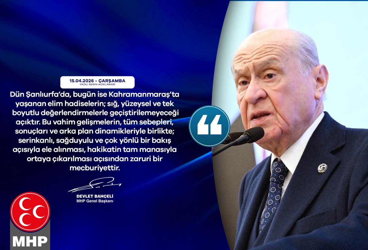 Dün Şanlıurfa’da, bugün ise Kahramanmaraş’ta yaşanan elim hadiselerin; sığ, yüzeysel ve tek boyutlu değerlendirmelerle geçiştirilemeyeceği açıktır. Bu vahim gelişmelerin, tüm sebepleri, sonuçları ve arka plan dinamikleriyle birlikte; serinkanlı, sağduyulu ve çok yönlü bir bakış