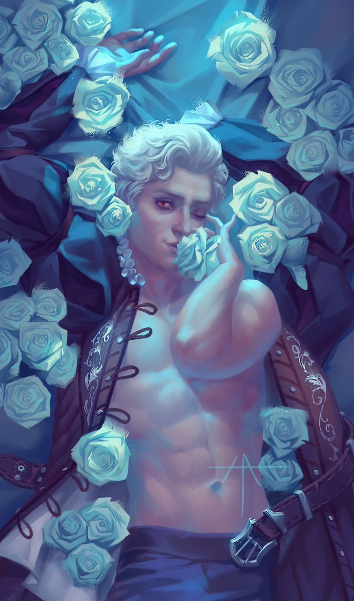 AlkaHell's tweet image. I've participated in a fan artbook featuring Baldur's Gate 3 cooking recipes!!! 
Besides the illustrations for the book, I worked on merch and dakimakura with Astarion this is the first thing I want to show you &amp;gt;///&amp;lt;
#Astarion #BaldursGate3 #bg3