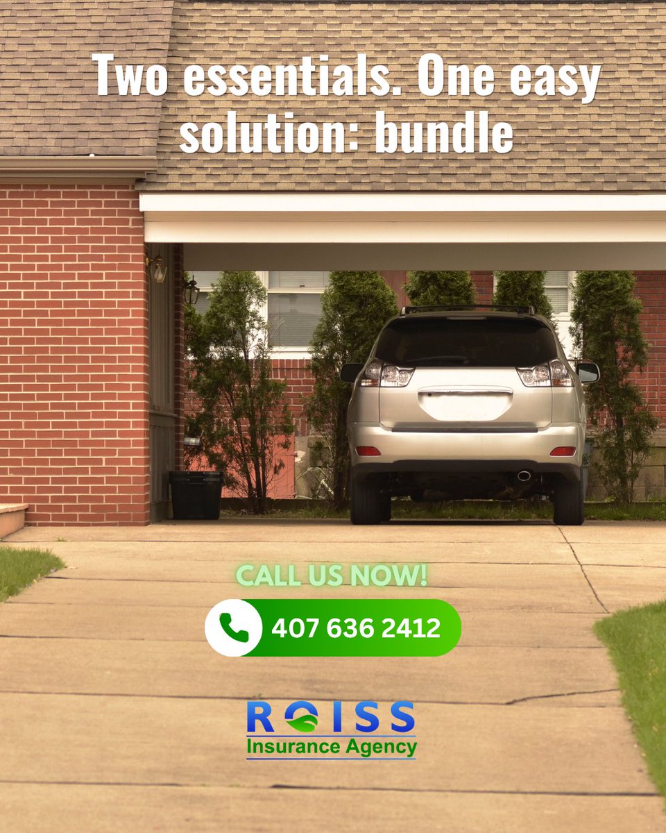 RoissInsurance's tweet image. 🏡🚗 Smart Coverage Starts Here! Bundle your home and auto insurance to unlock exclusive discounts and reliable protection. 📞 Call us at (407) 636 2412 to learn more! #AutoInsurance #HomeInsurance #RoissInsurance #ProtectingYourWorldFromTheUnexpected