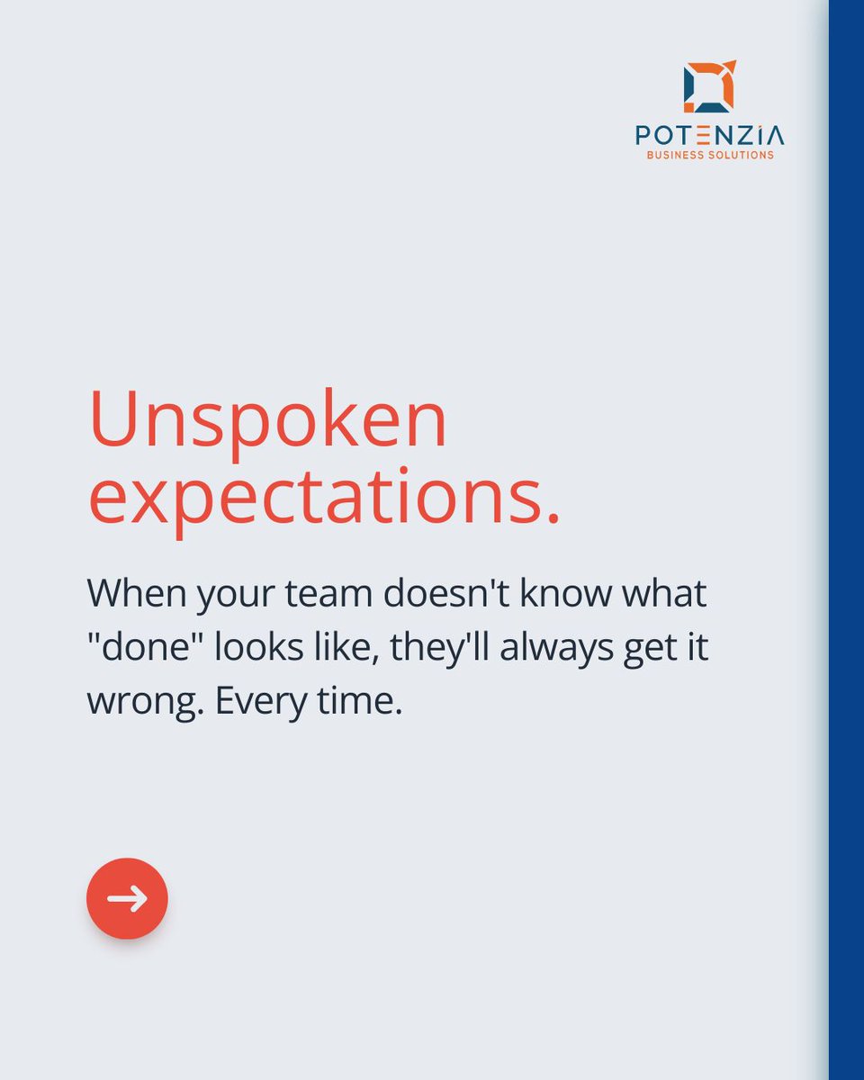 PotenziaSMB's tweet image. #smallbusiness #productivity doesn’t fail because of laziness. It fails because of unclear #expectations, missing #processes, and misaligned roles.

Fix those, and everything changes.

And we are here to help you fix that!