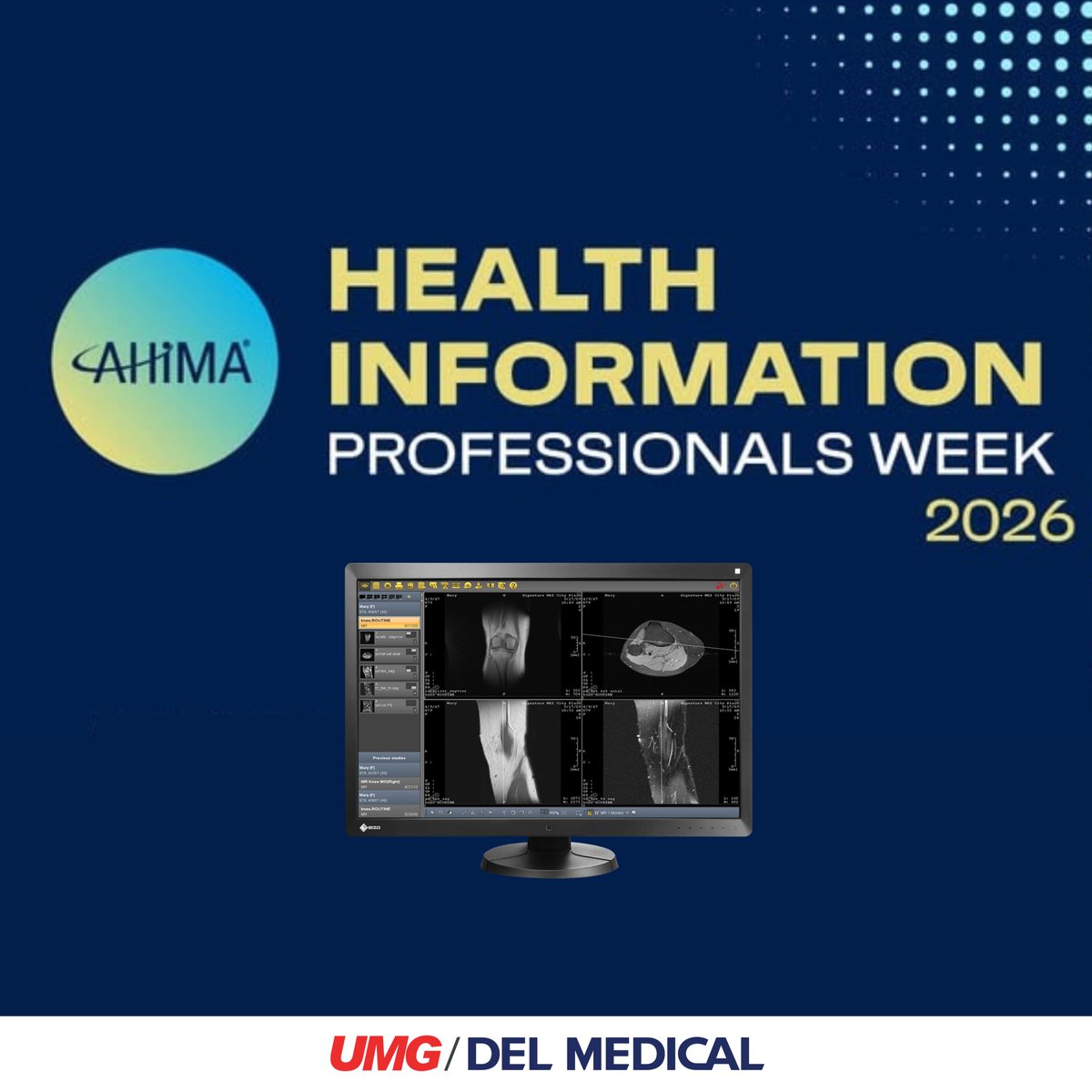 UMGDEL's tweet photo. This week we’re recognizing health information professionals who keep healthcare and imaging data accurate, secure, and accessible.

From managing records to ensuring studies get to where they’re needed, your work makes a difference every day. Thanks for all you do! #HIPWeek26 https://t.co/S95TlRDkF4