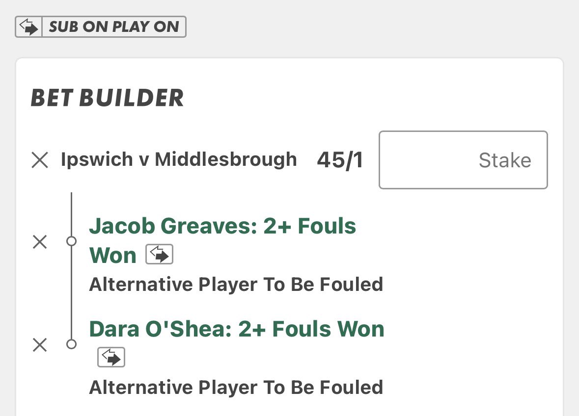 bettingvillage's tweet photo. 🚨 Huge Fouls Won Tips 

📝 Stats Included

These are with Bet365 and we're getting on them before the prices drop, similar to our attempt last night which went so close.

A variety of angles here.

1 foul won each 25/1, the 45/1 Ipswich double & the mega longshot for 2+ each at an insane 4,185/1 🤣

We'll also be backing the 4 selections as doubles.

📝 McLoughlin won 1+ in 8 of last 10 @ home and 6 of last 8 home/away combined

📝 Thomas 3-0-2-2-0-0-2-1-1 fouls won recently

📝 O'Shea 2-0-2-1-2-0-2-0-0-1-1-1-1-3-2 in most recent starts

📝 Greaves 1-1-3-1-2-0-1 last 7 starts

18+ gambleaware