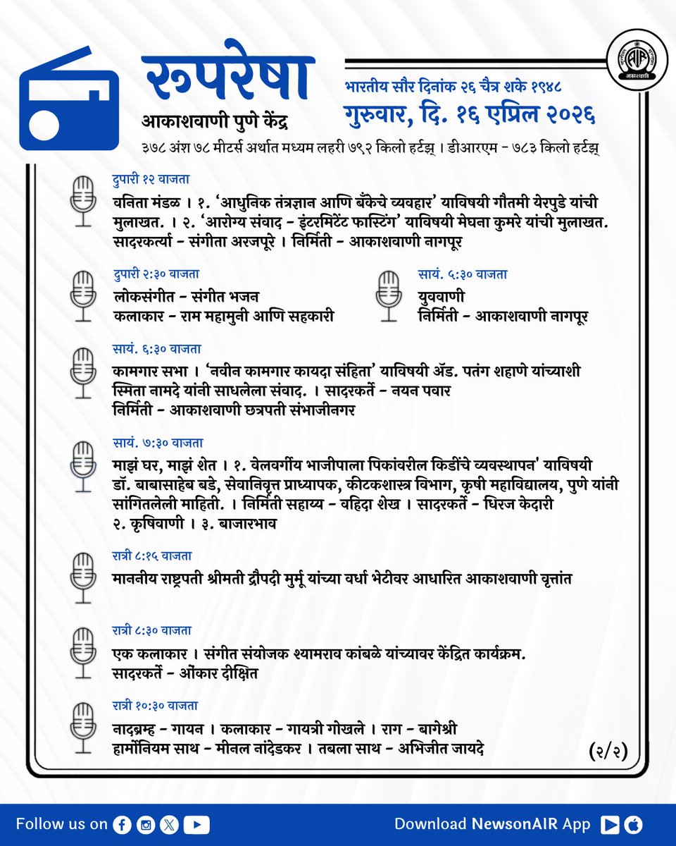 Akashvani Pune tweet media
