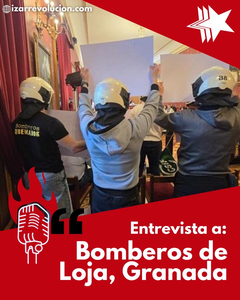 🧑‍🚒 ENTREVISTANDO A… BOMBEROS DE LOJA (GRANADA)

Pese a presiones políticas, estos bomberos se han organizado sindicalmente y luchan para aumentar el número de efectivos por turno, así como otras reivindicaciones para mejorar sus condiciones laborales.

🔗 izarrevolucion.com/2026/04/07/act…