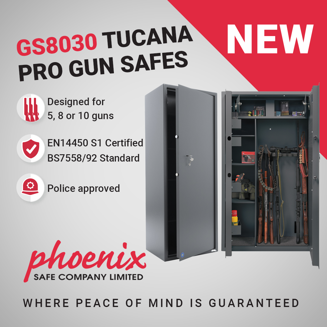 Phoenix_Safe_Co's tweet image. Introducing the NEW Phoenix Tucana Pro GS8030 Series 🔐
High-quality gun safes for 5, 8, or 10 guns — built with certified security, police approval, and durable steel construction.

#GunSafe #SecureStorage #GunSafety #Gunsecurity #PhoenixSafe