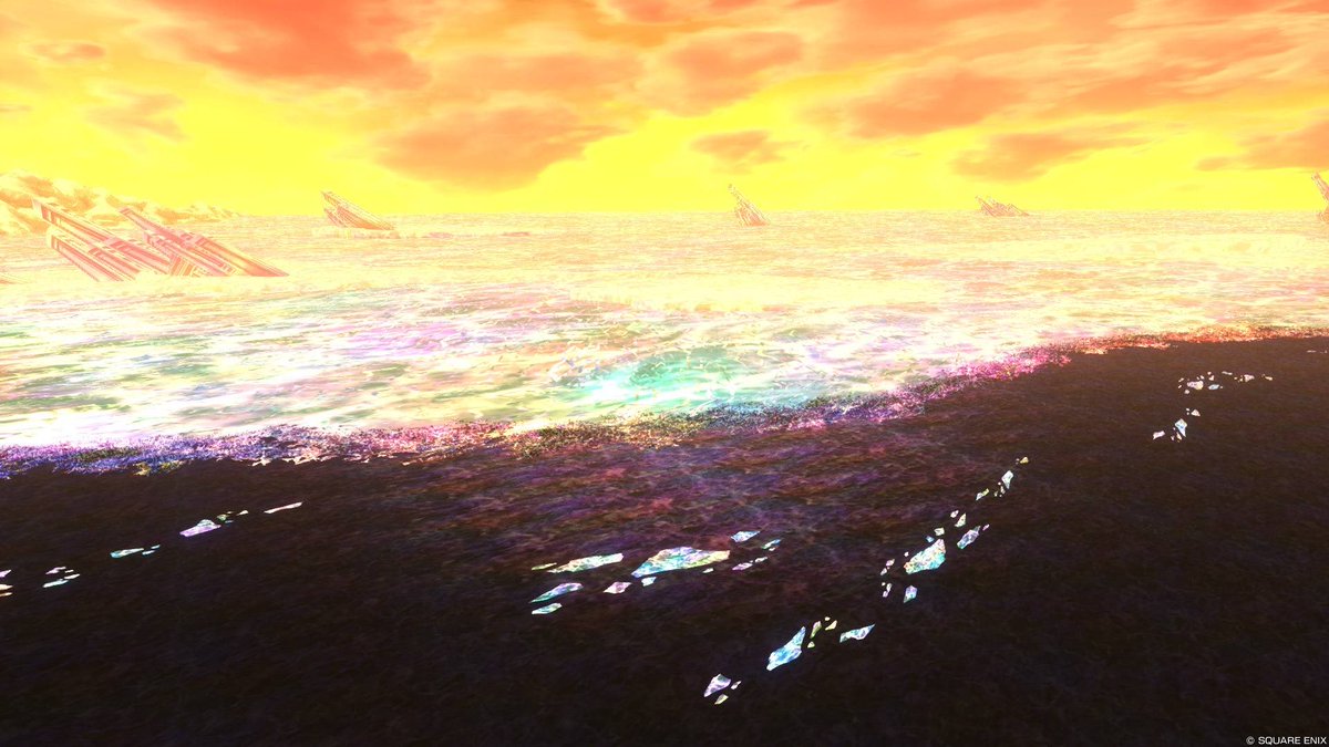 ephemera23's tweet photo. No.605🚩
タイトル『虹の海』

リプ欄にコメント載せておきます📝
 #DQ10 #果ての大地ゼニアス調査録 #DQ10写真コンテスト https://t.co/qormKXYuED