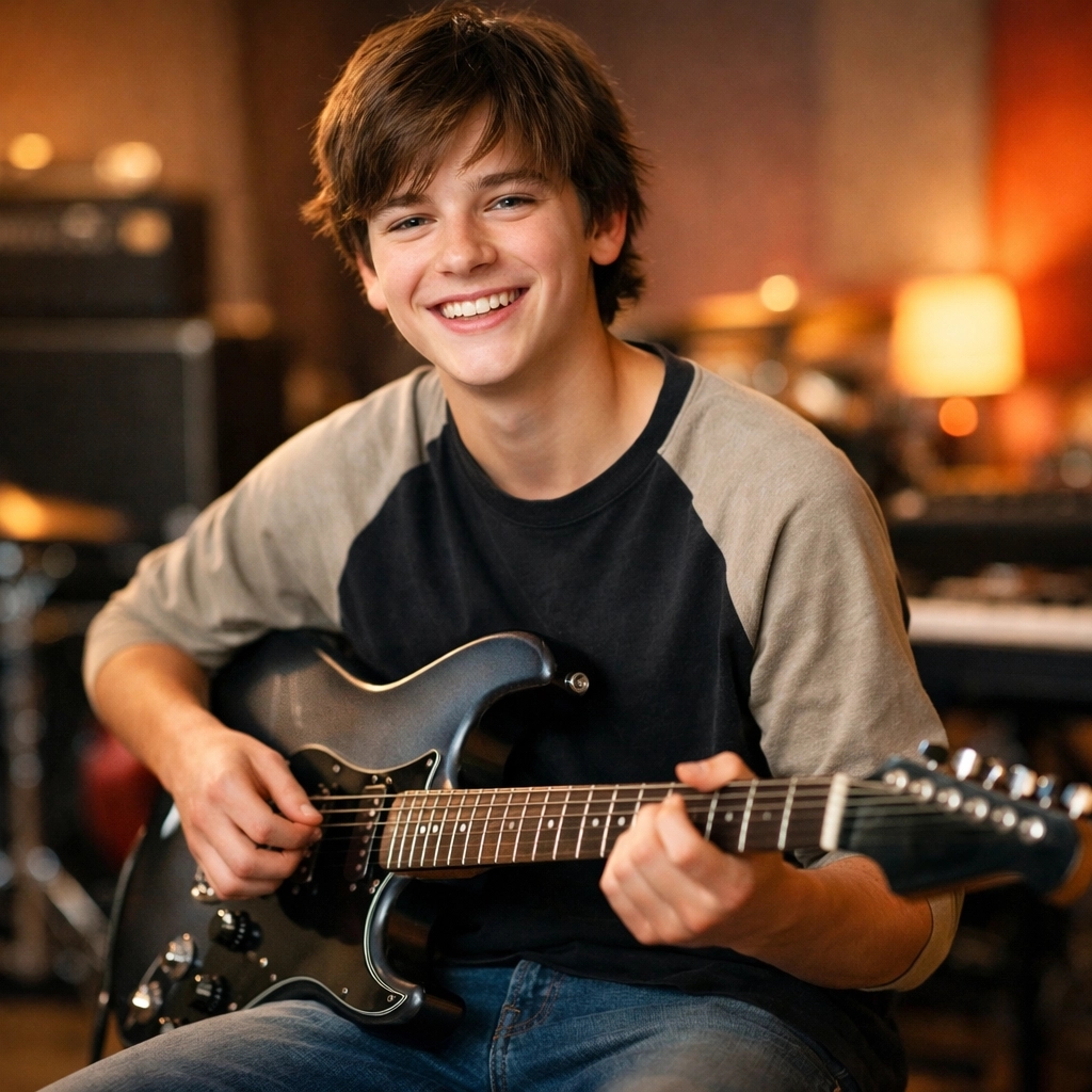 KeyNotesPStudio's tweet image. The electric guitar isn't just for rockstars! 🎸 From jazz to country, it’s a versatile choice. Whether you're looking to shred or play your favorites, there's a sound for everyone. Call (850) 322-8746 today! #GuitarLessons #Tallahassee #Music #KeyNotes