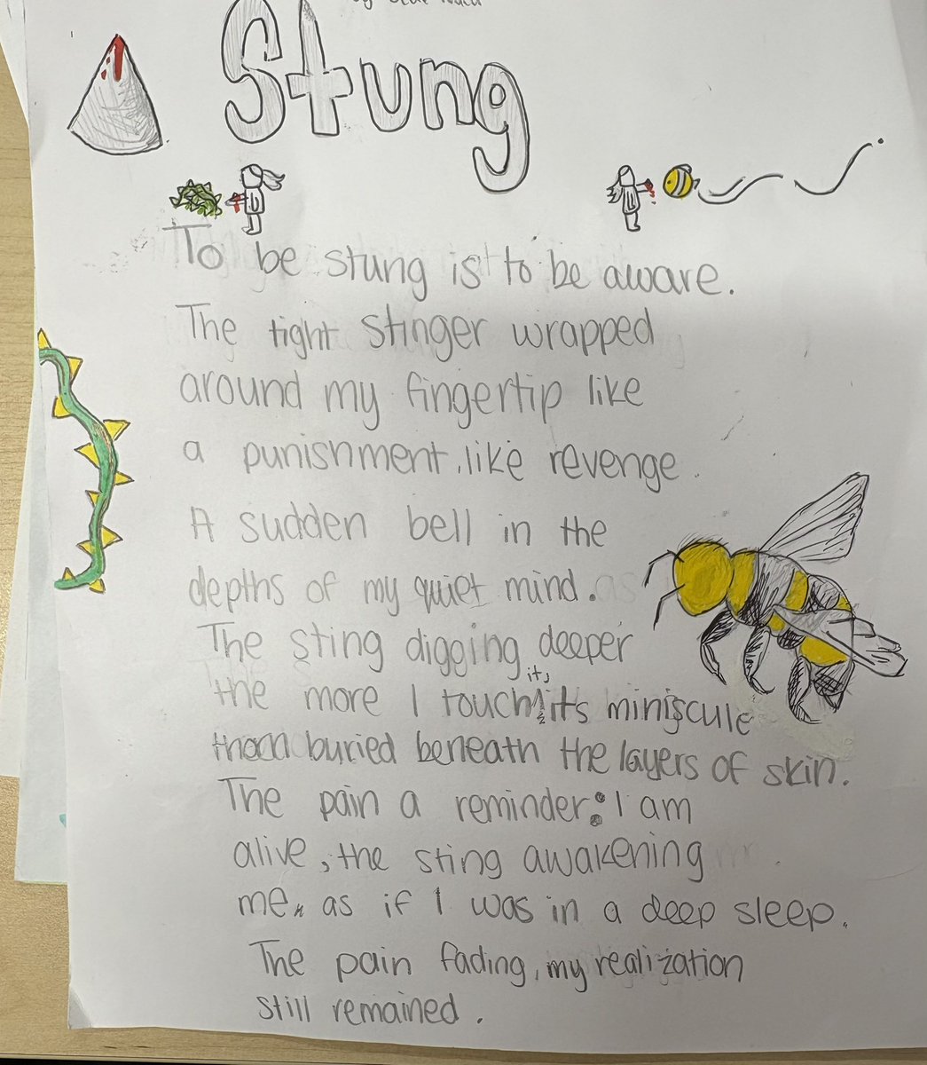 Millais_English's tweet image. Fabulous #Year7 nature poetry homework. Inspired by Nettles poem by Vernon Scannell 🌿 #MillaisEnglish #Poetry