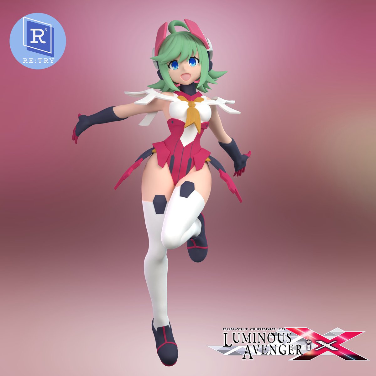 Retry_3D's tweet photo. This my first model from Gunvolt series, Lola/RoRo from Luminous Avenger iX, i made it for 3D printing #gunvolt #inticreates #animefigure https://t.co/c77Pb9KzQN