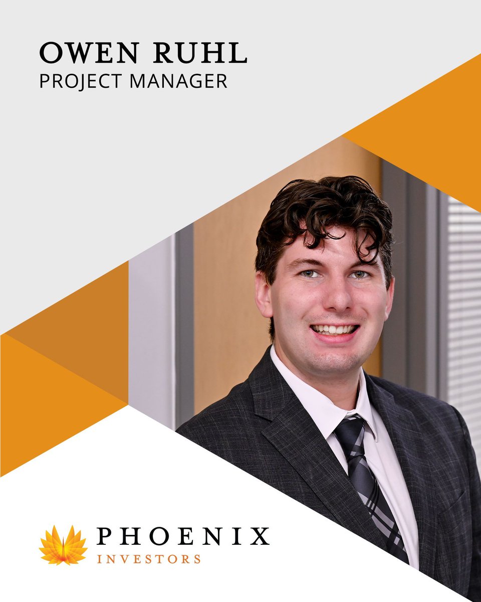 #MeetTheTeam: Owen Ruhl serves as a Project Manager at <a href="/PhxInvestors/">Phoenix Investors</a>, LLC, supporting construction and project management efforts across the firm’s industrial portfolio.

Learn more:
🔗 phoenixinvestors.com

#PhoenixInvestors