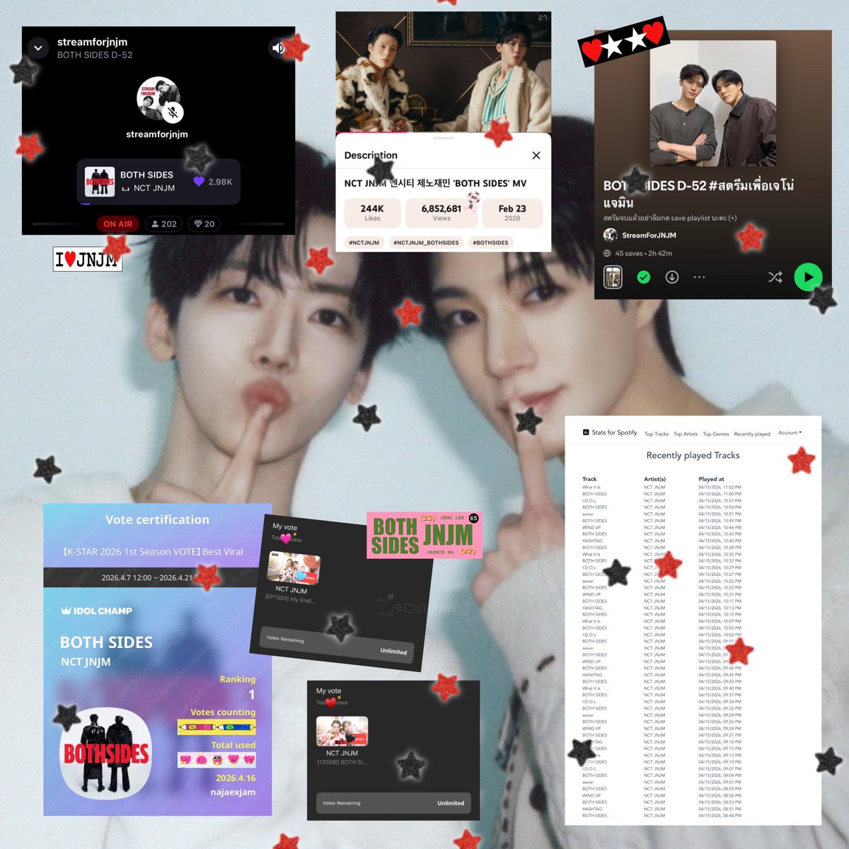 ✪ d-52! 🎧♥️

(🐶🐰)

นี่นะฮะ ทุกหยาดเหงื่อเพื่อ jnjm ละคือวันนี้ในห้องสตชฮ. คือทุกคนดีดอะไรไม่รู้แต่สนุกมาก ป้าเน้นอ่านไม่เน้นพิมพ์(เพราะพิมพ์ไม่ทัน) 😭✌️🩵🩷

#สตรีมเพื่อเจโน่แจมิน #โหวตเพื่อเจโน่แจมิน