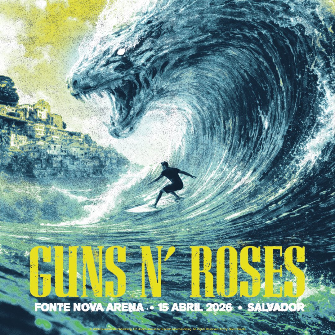 Arte do show do Guns N’ Roses em Salvador