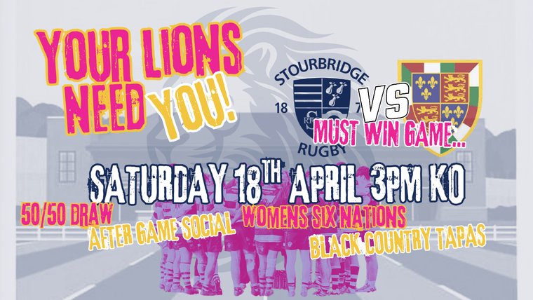 StourbridgeRFC's tweet photo. LIONS LAST HOME GAME OF THE SEASON #Pitchero
https://t.co/fGoqnBCxTn https://t.co/P84OgRcc21