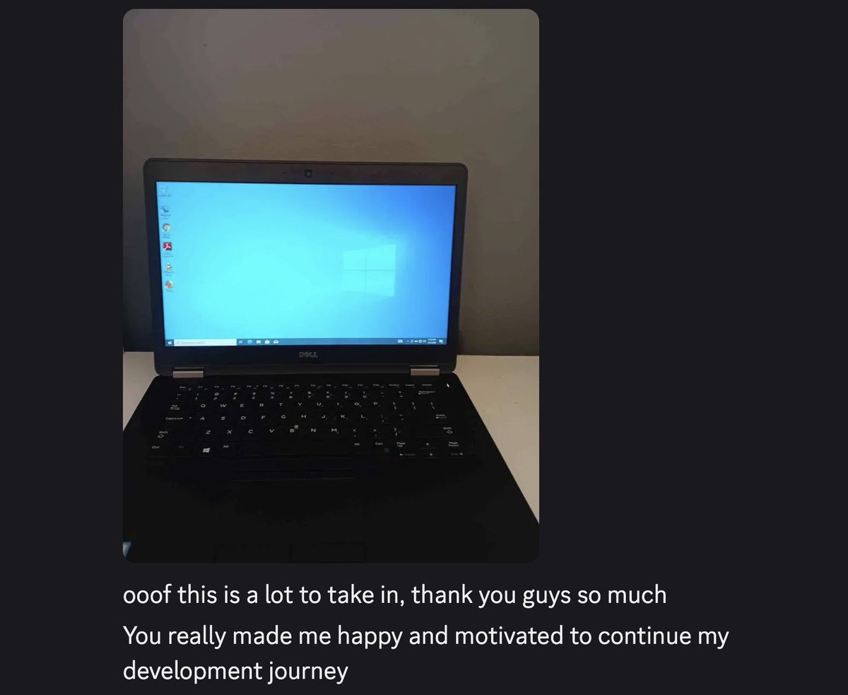laptopDAO's tweet photo. LaptopDAO co-funded ($150) a laptop with an 18-year-old student from Nigeria.

Good luck in your journey. https://t.co/xftefLjey9