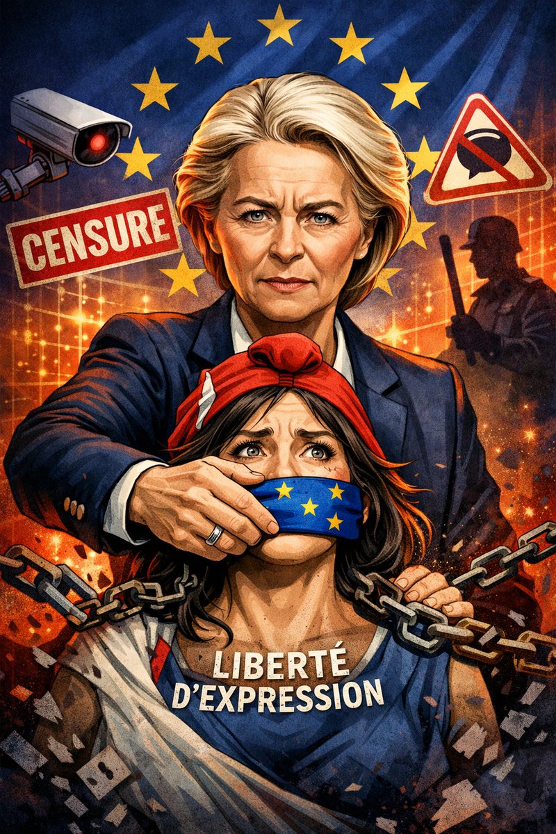 PascalPlaza's tweet image. C'est bien la liberté d'expression qui est menacée ! Aujourd’hui la « régulation ». Demain la censure. Venant d'une non élue cela est de très mauvais augure pour nos libertés ! #VonDerLeyen #Numerique