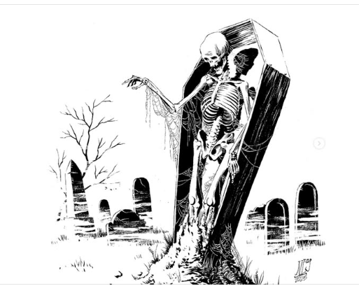 Dalia_Verse's tweet photo. My story, Cemetery Wedding, is in print once again, this time in the lovely @illustratedworlds Magazine.
It even gets a custom illustration 🙂

You can buy it at https://t.co/RXuWxyXFkI

#miadalia #daliaverse #cEmeteryWedding #newrelease #horror #shortstory #ghouls https://t.co/ixDXqzETja