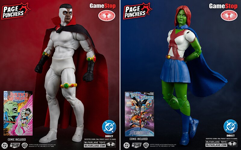 ToyNewsInterna1's tweet image. Gamestop Pre-Order Alert: McFarlane #Toys DC Page Punchers Red Platinum Bloodwynd and Miss Martian Figures dlvr.it/TS3J1F